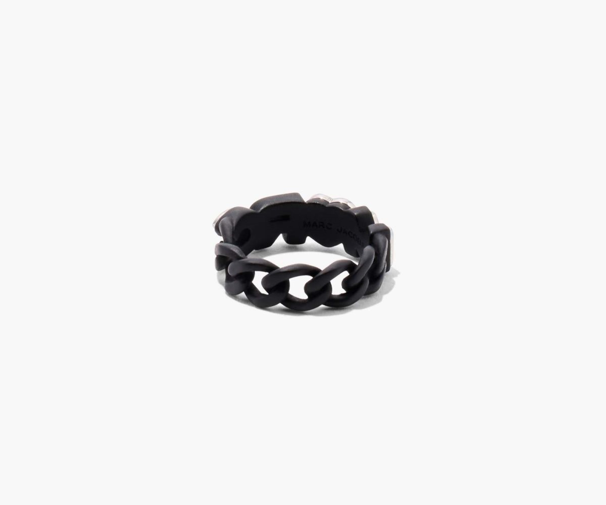 Marc Jacobs Charmed Marc Chain Ring Black Multi | QWL-612038