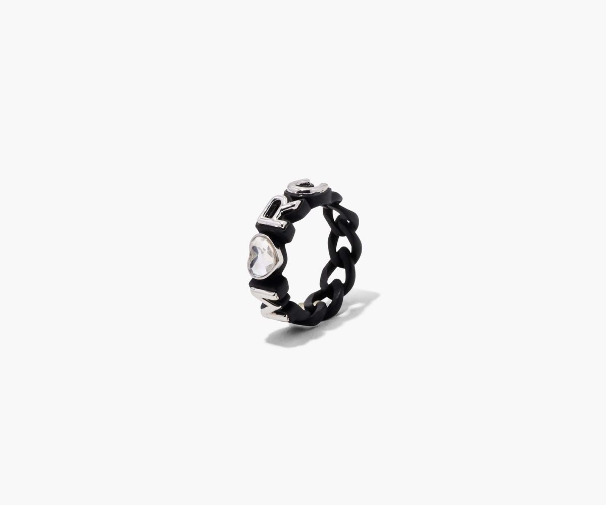 Marc Jacobs Charmed Marc Chain Ring Black Multi | QWL-612038