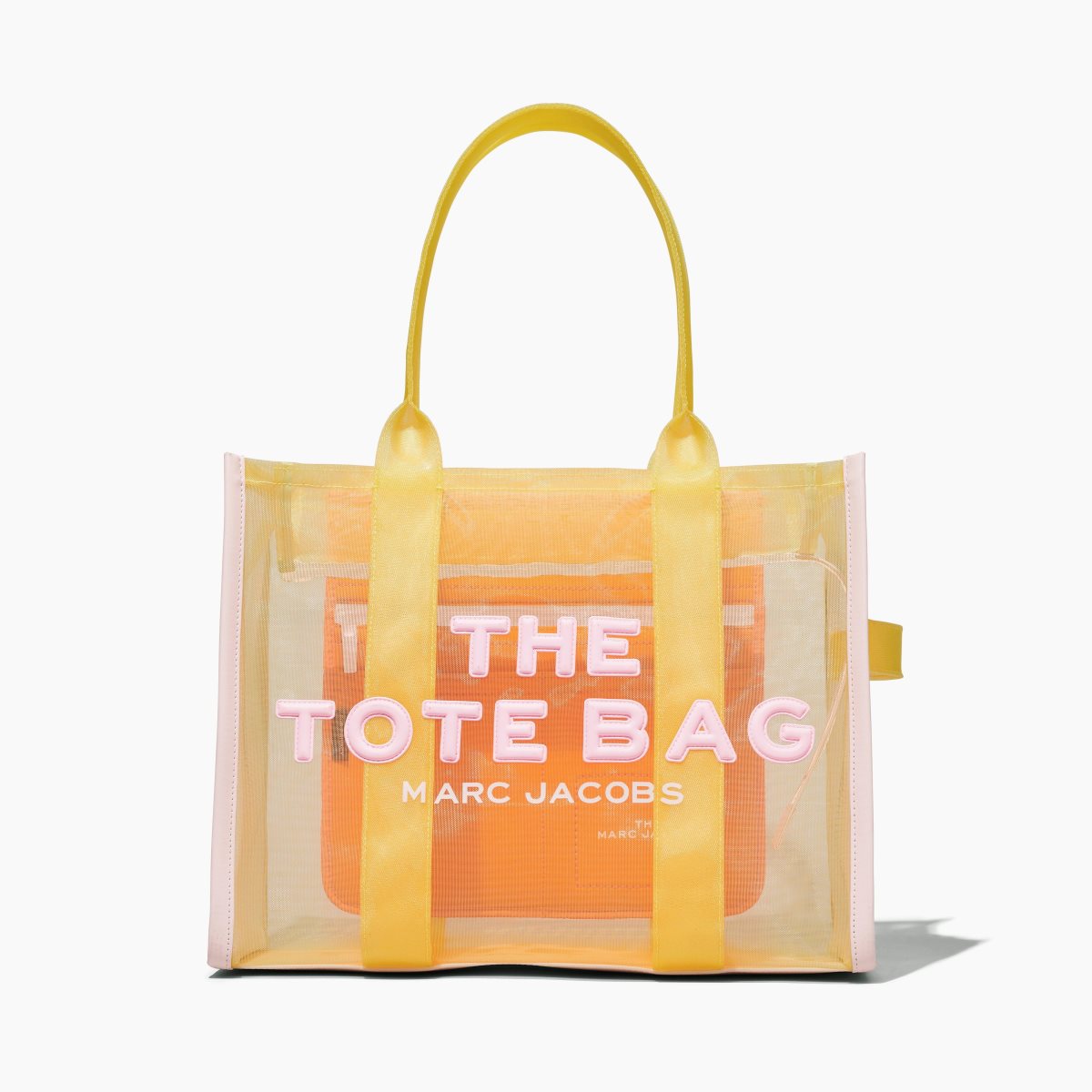 Marc Jacobs Colorblock Mesh Tote Bag Yellow Multi | MQC-312680