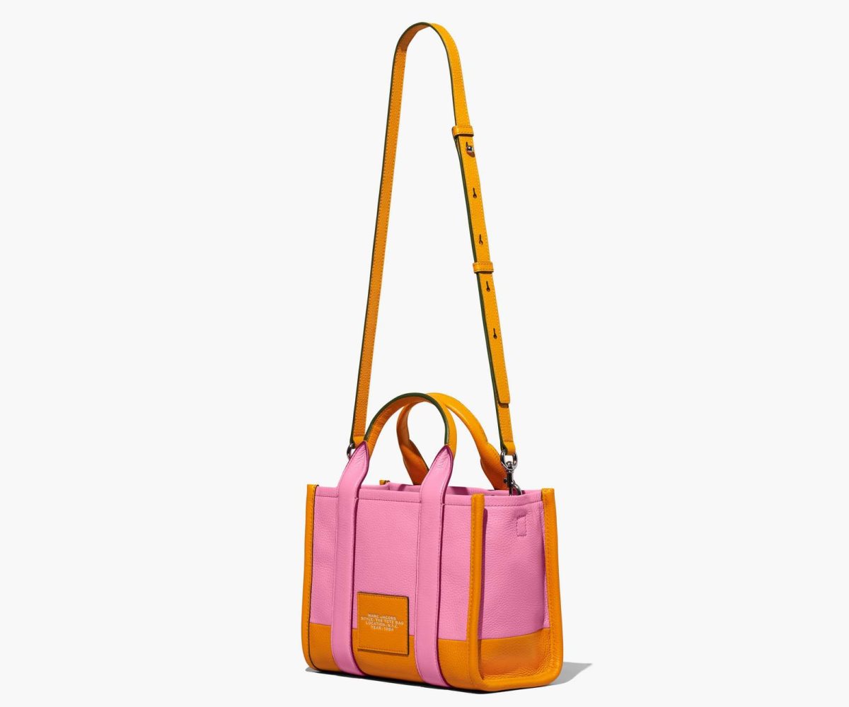 Marc Jacobs Colorblock Mini Tote Bag Candy Pink Multi | NWM-183296