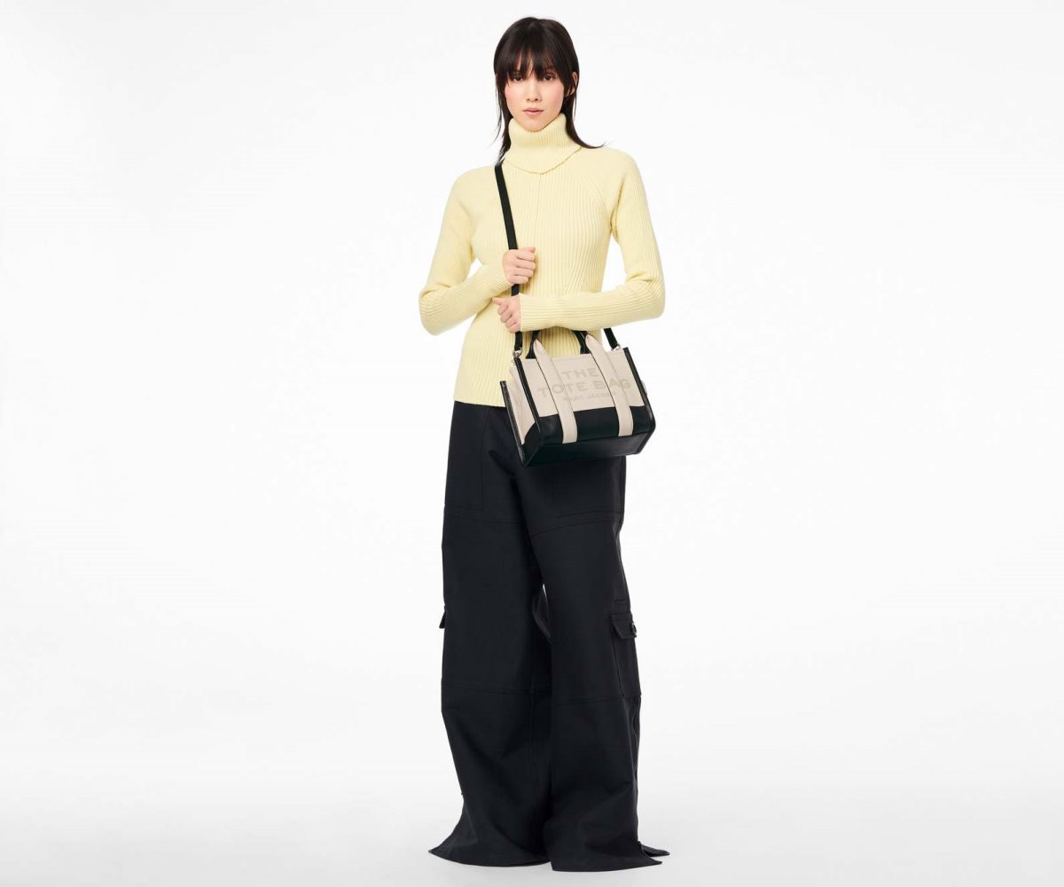 Marc Jacobs Colorblock Mini Tote Bag Ivory Multi | RPV-715869