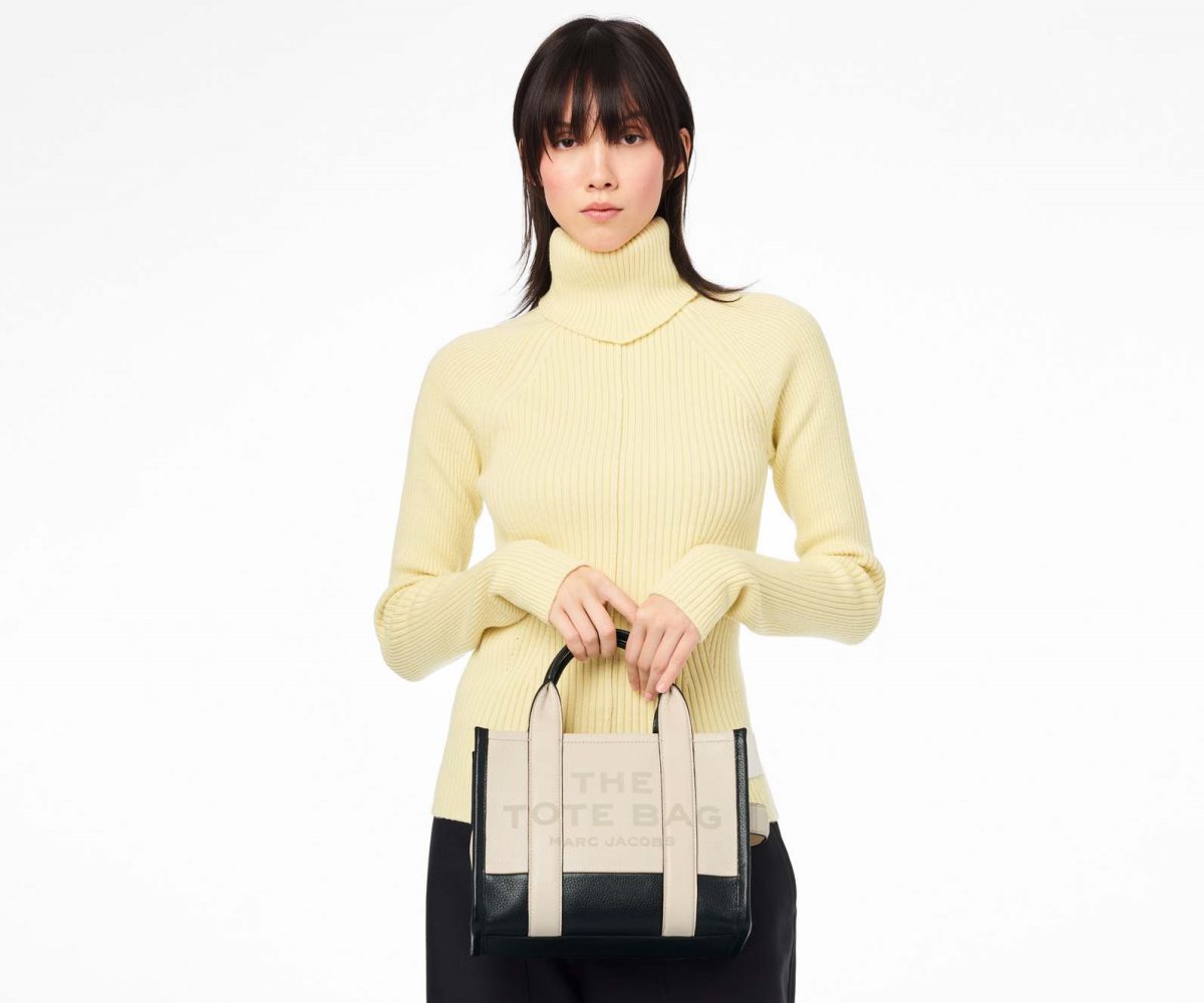 Marc Jacobs Colorblock Mini Tote Bag Ivory Multi | RPV-715869