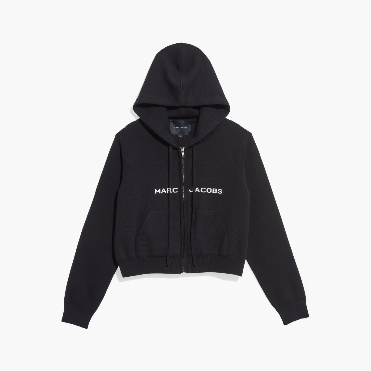 Marc Jacobs Cropped Zip Hoodie Black | IQY-016243