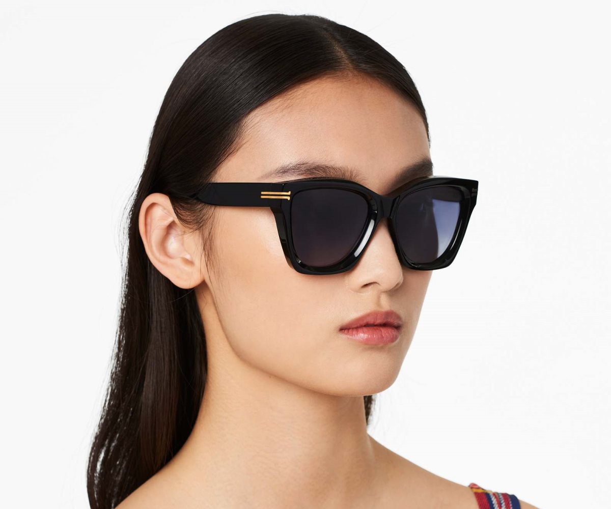 Marc Jacobs Icon Edge Oversized Square Sunglasses Black | JYH-634591