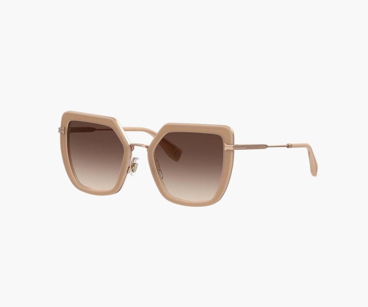 Marc Jacobs Icon Oversized Butterfly Sunglasses Nude/Gold | KYU-307198
