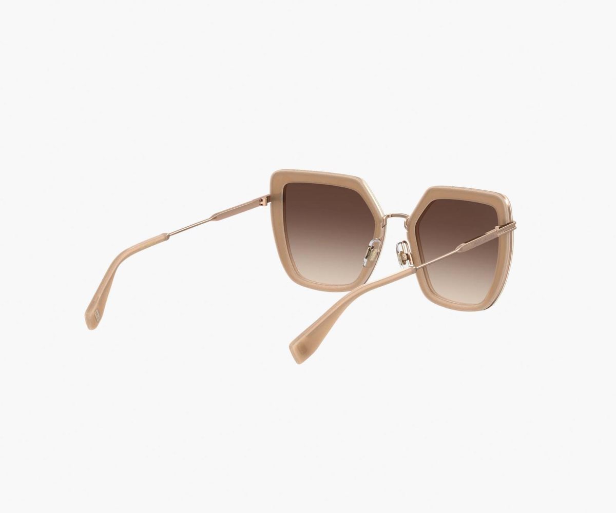 Marc Jacobs Icon Oversized Butterfly Sunglasses Nude/Gold | KYU-307198