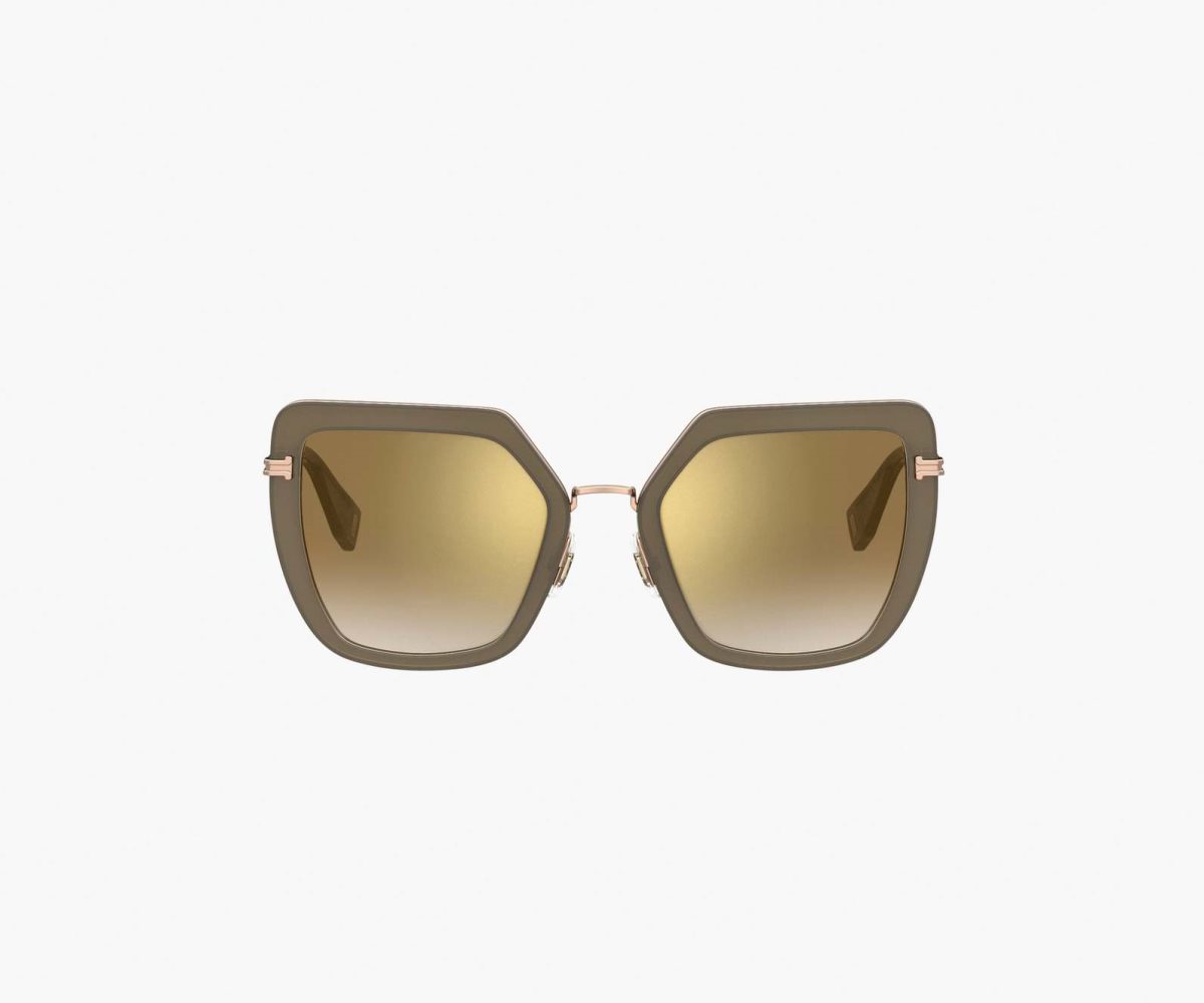 Marc Jacobs Icon Oversized Butterfly Sunglasses Mud/Gold | SIG-568401