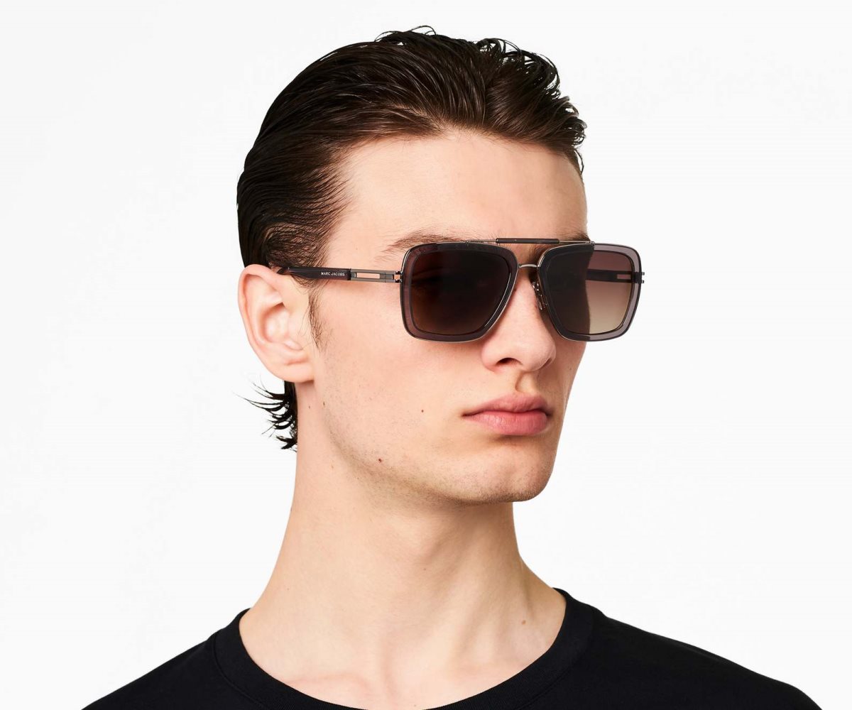 Marc Jacobs Icon Square Pilot Sunglasses Grey | BYV-463152