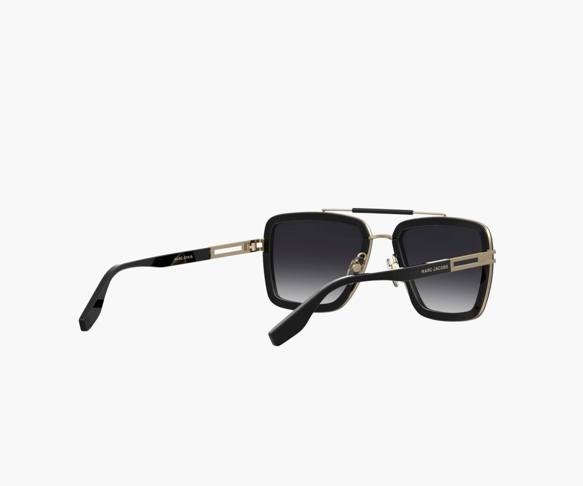 Marc Jacobs Icon Square Pilot Sunglasses Black | XCD-940137