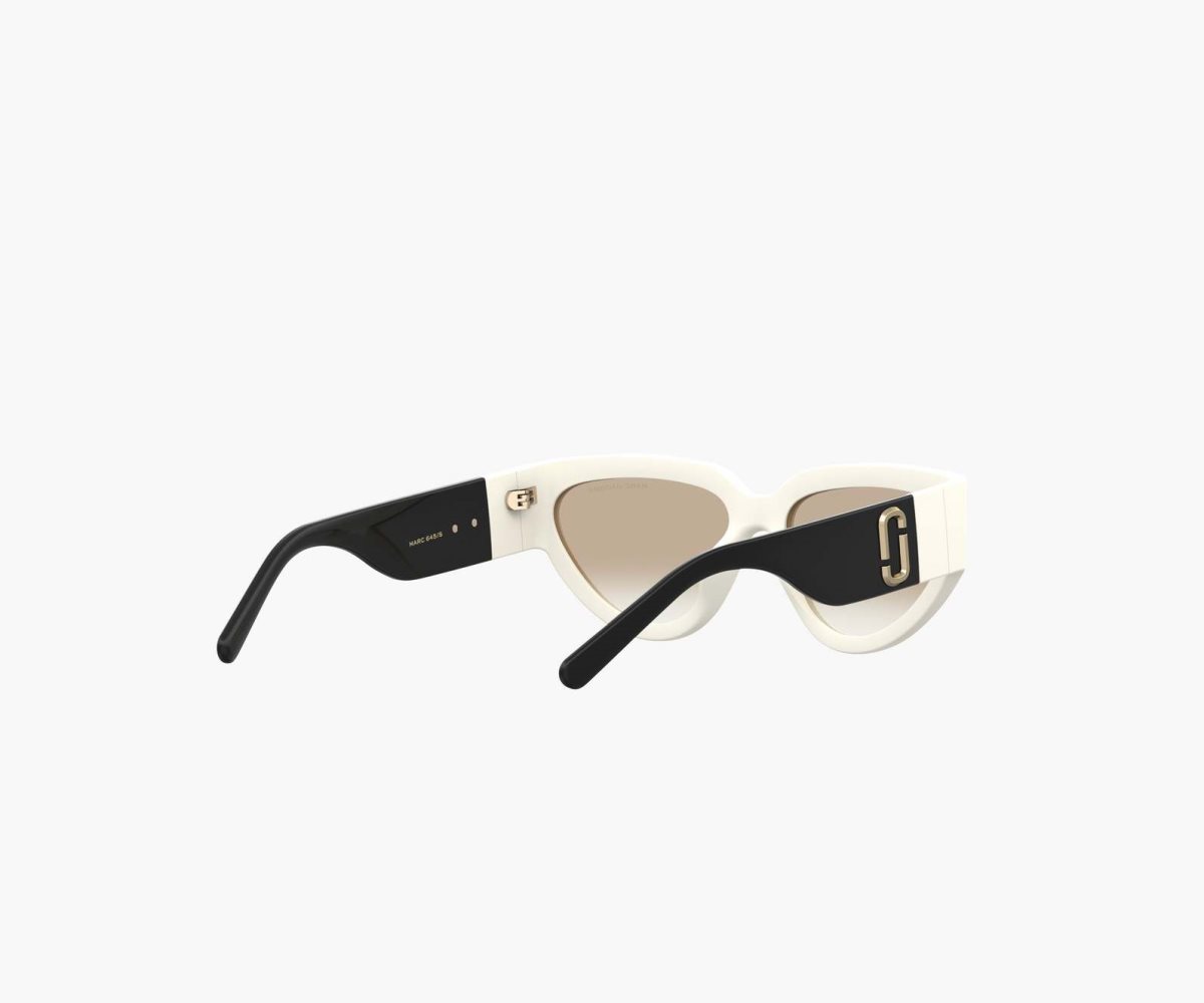 Marc Jacobs J Marc Cat Eye Sunglasses White/Black | DOE-649128