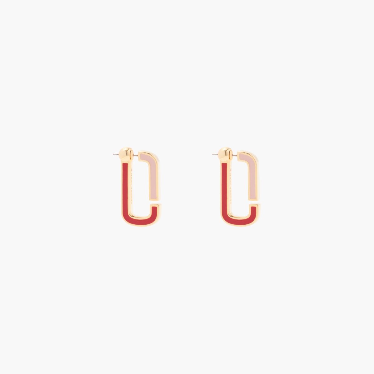 Marc Jacobs J Marc Colorblock Flat Hoops True Red Multi/Gold | DIV-369508