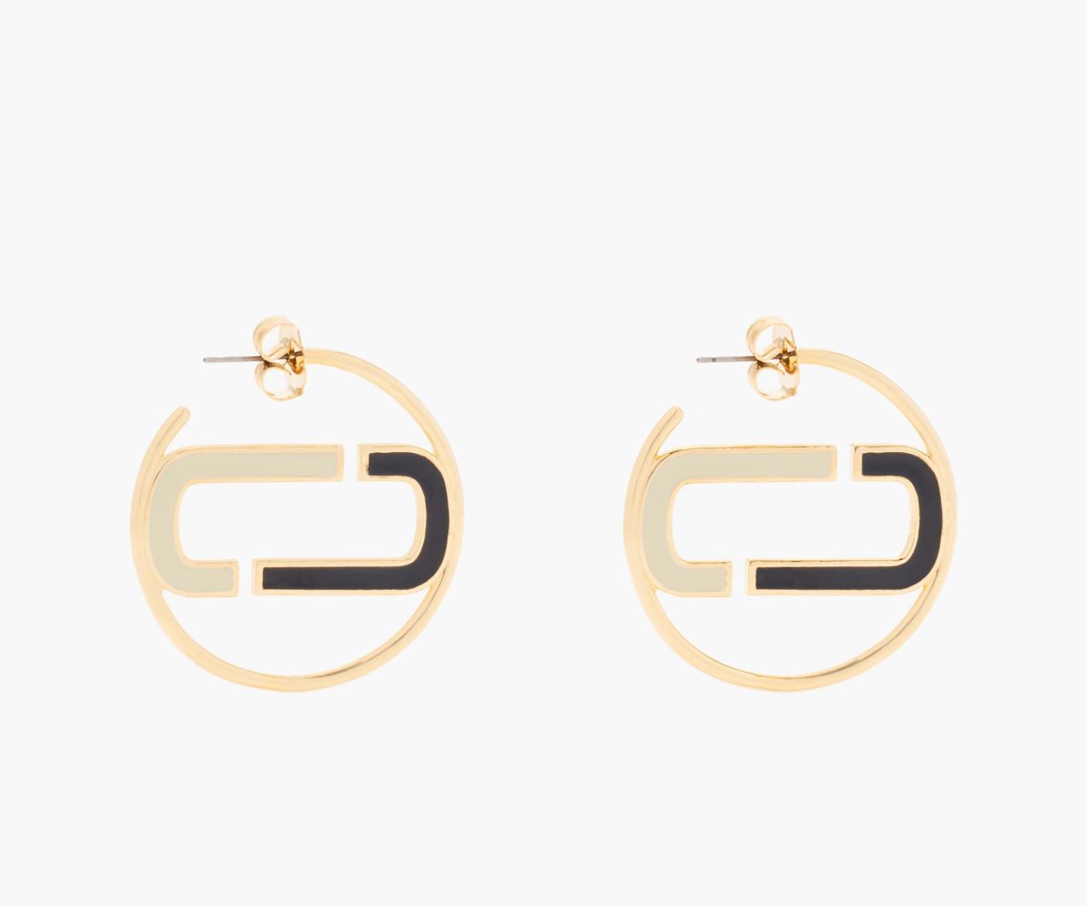 Marc Jacobs J Marc Colorblock Hoops Black Multi/Gold | VIF-018563