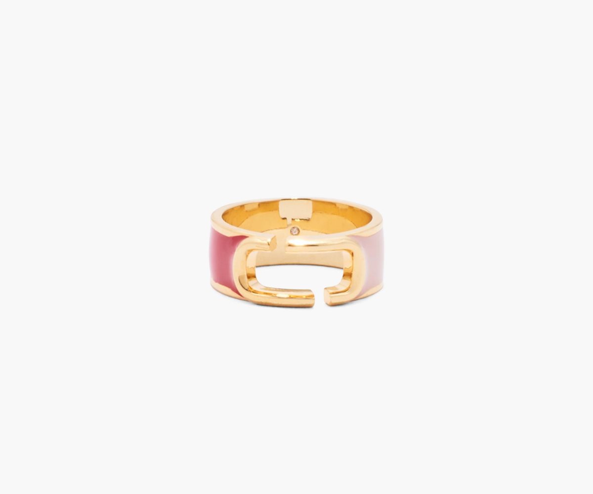 Marc Jacobs J Marc Colorblock Ring True Red Multi/Gold | CGU-673014