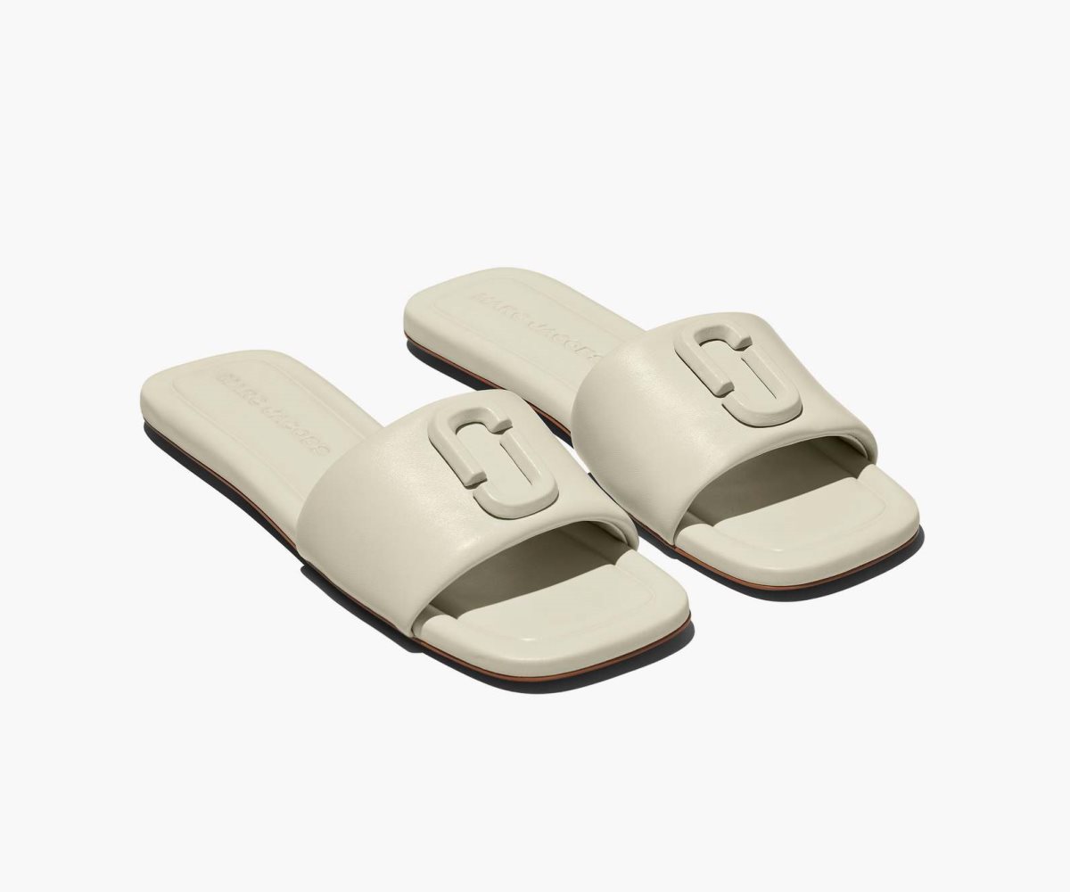 Marc Jacobs J Marc Leather Sandal Cloud White | LND-563829