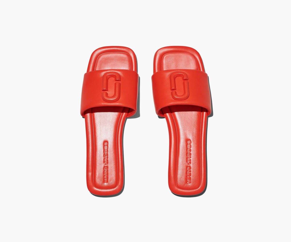 Marc Jacobs J Marc Leather Sandal Electric Orange | MER-206819