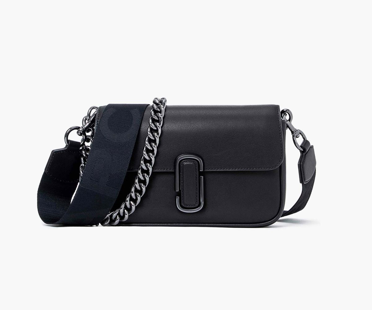 Marc Jacobs J Marc Shoulder Bag Black/Gunmetal | MKE-603245