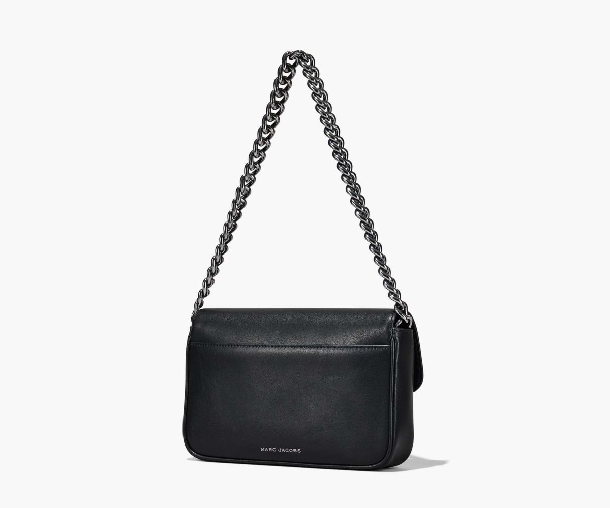 Marc Jacobs J Marc Shoulder Bag Black/Gunmetal | MKE-603245