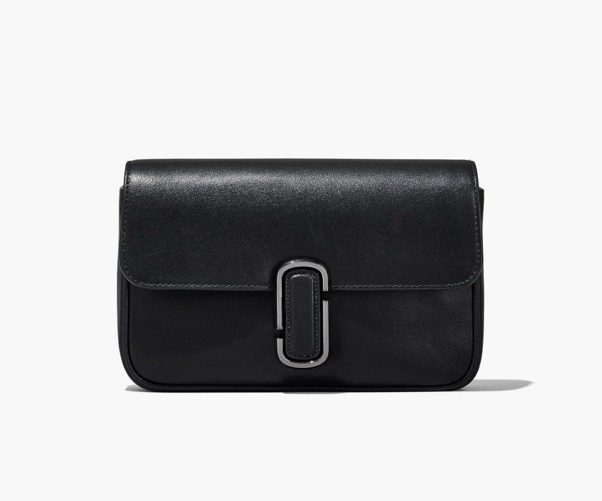 Marc Jacobs J Marc Shoulder Bag Black/Gunmetal | MKE-603245