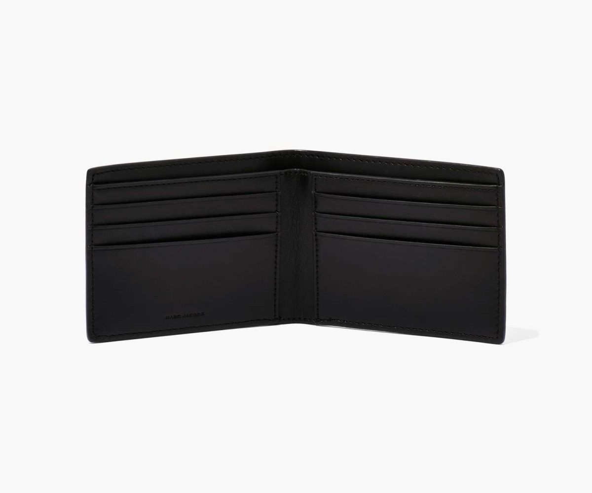 Marc Jacobs Leather Billfold Wallet Black | WCD-079842