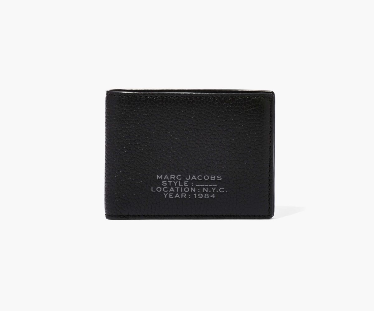 Marc Jacobs Leather Billfold Wallet Black | WCD-079842