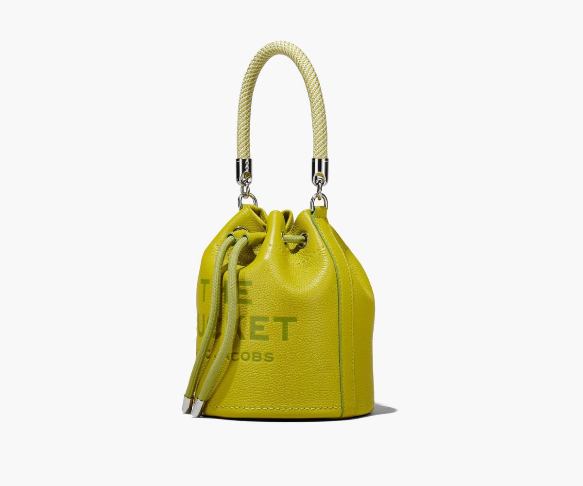 Marc Jacobs Leather Bucket Bag Citronelle | WFP-963487