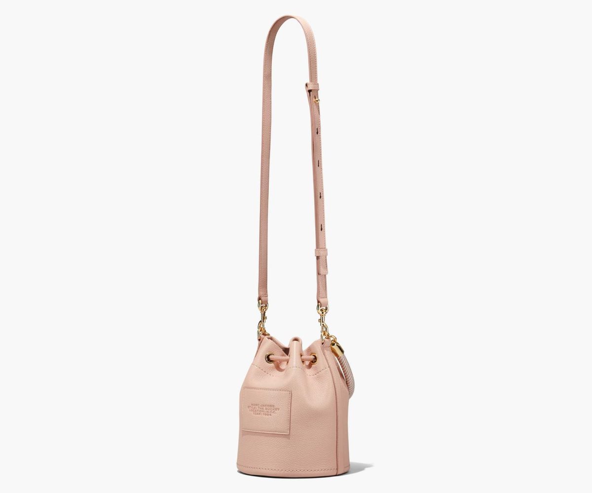 Marc Jacobs Leather Bucket Bag Rose | LEP-514786