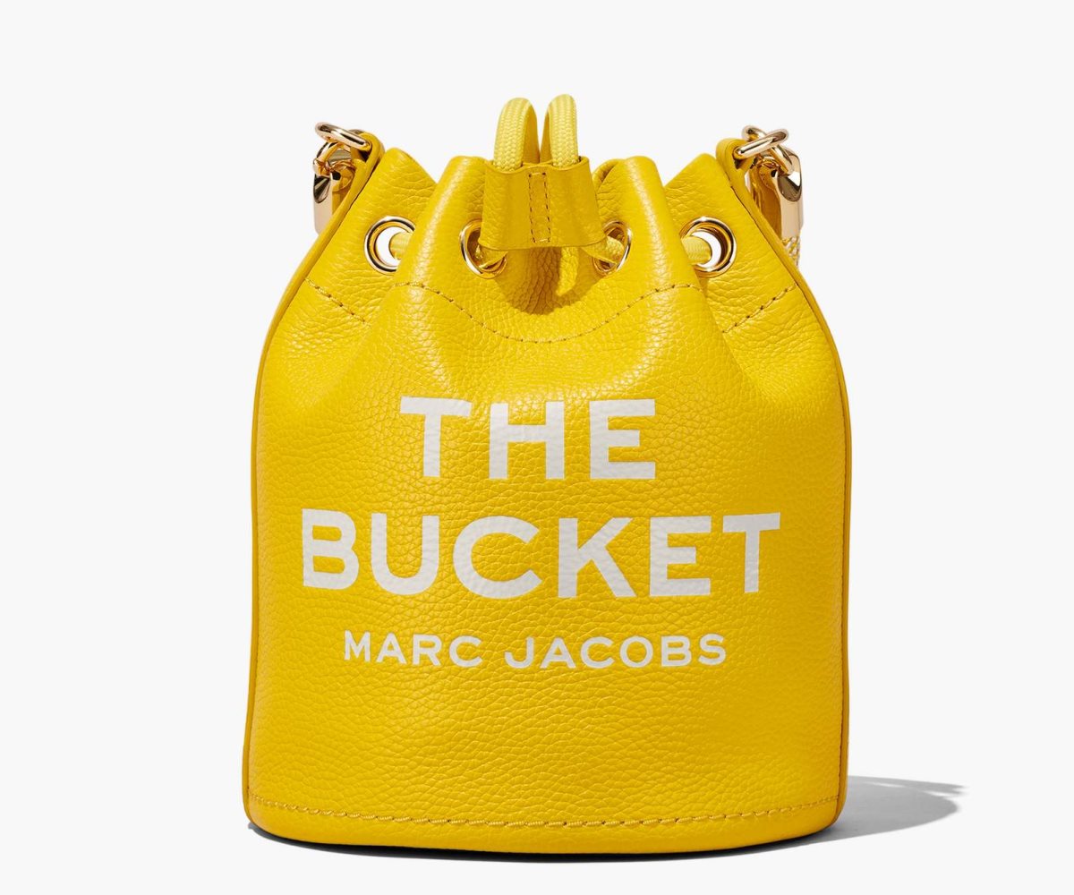 Marc Jacobs Leather Bucket Bag Sun | TPI-561793