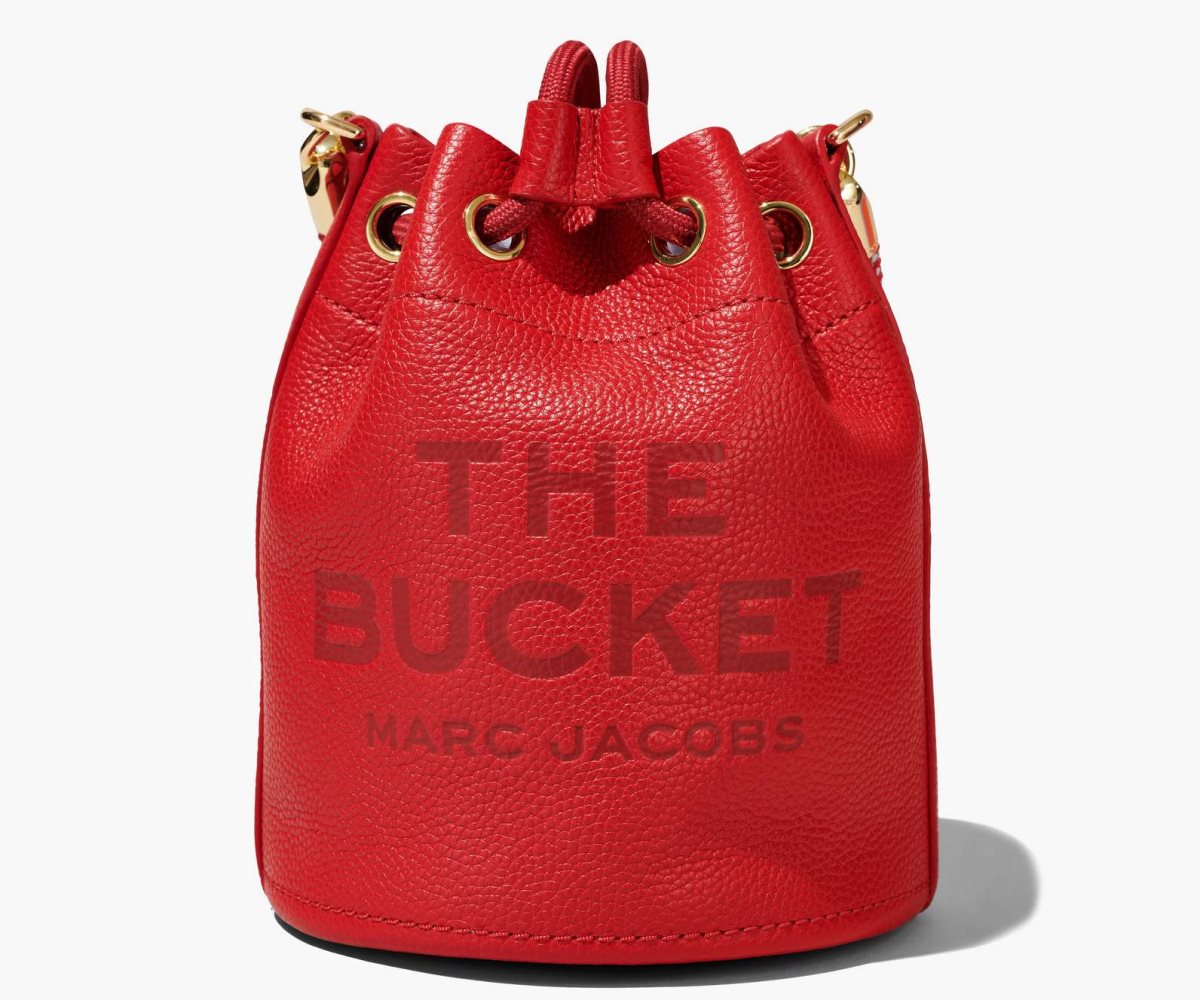 Marc Jacobs Leather Bucket Bag True Red | XUM-680415