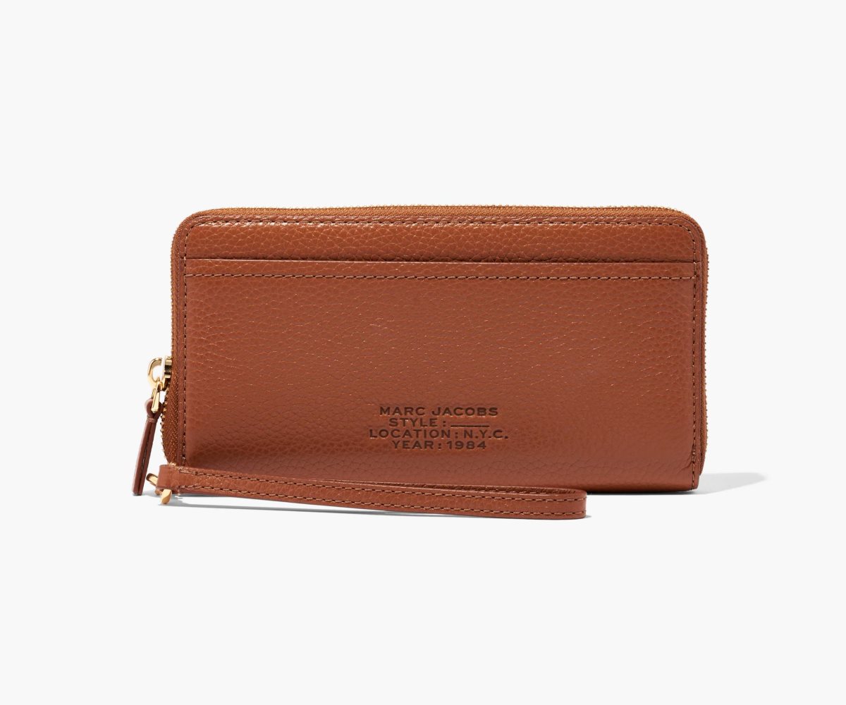 Marc Jacobs Leather Continental Wallet Argan Oil | DPT-460782