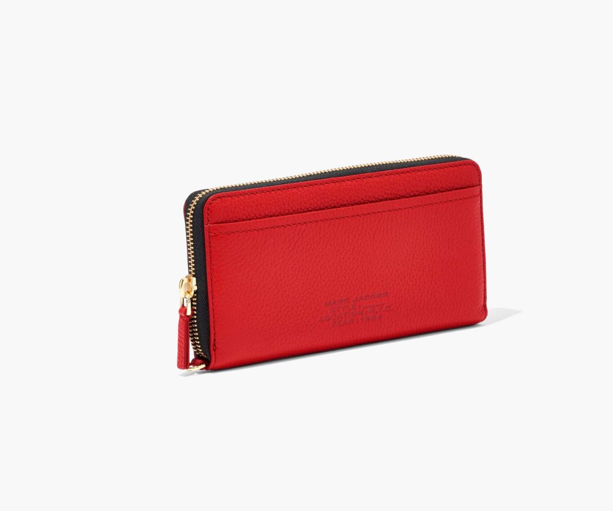 Marc Jacobs Leather Continental Wallet True Red | JIN-240693