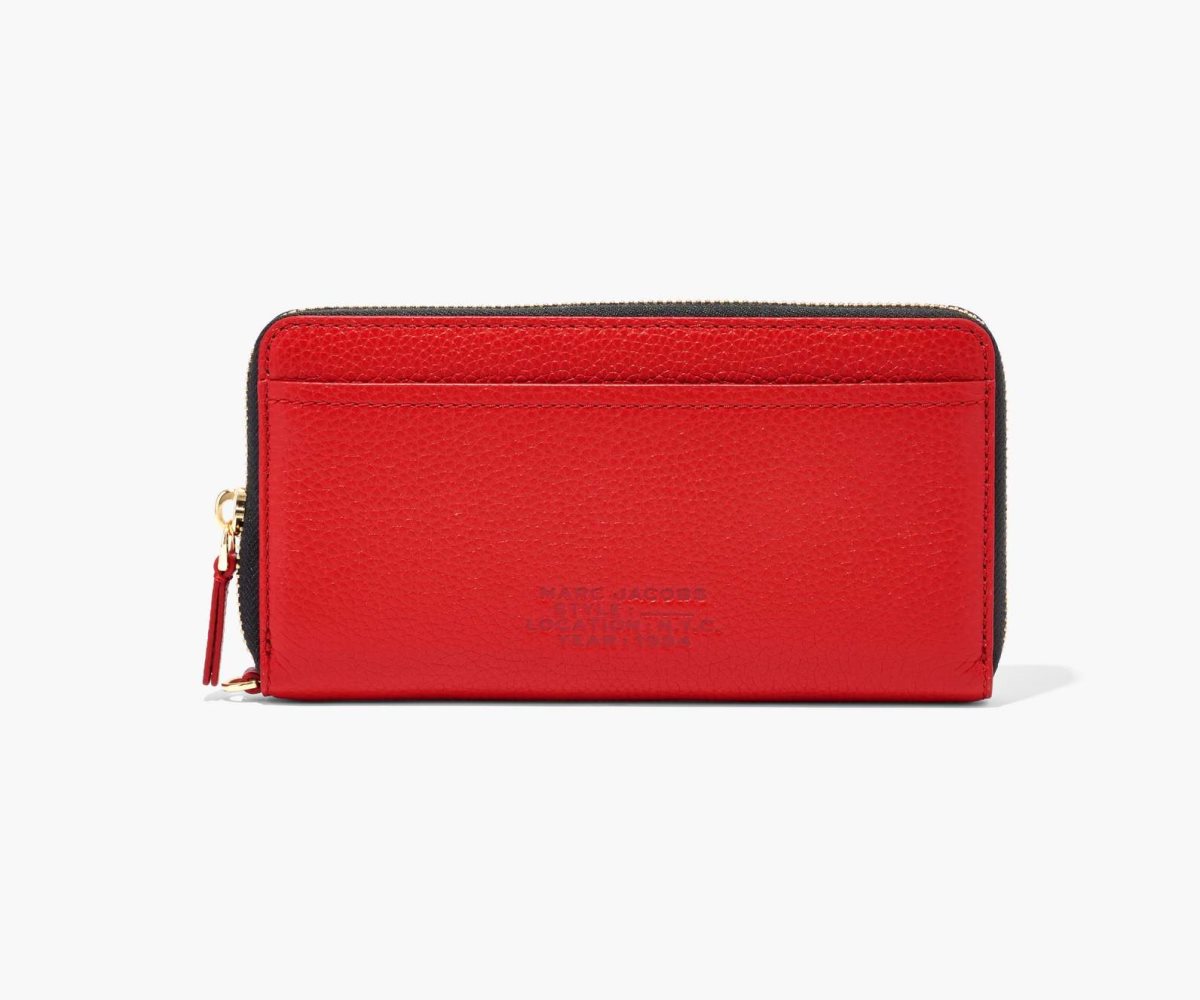 Marc Jacobs Leather Continental Wallet True Red | JIN-240693