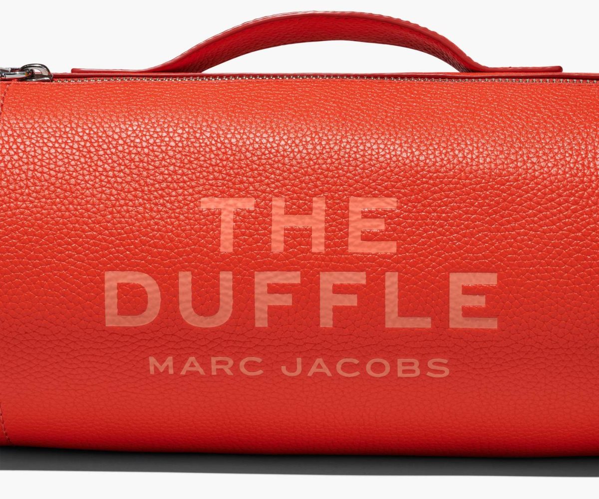 Marc Jacobs Leather Duffle Bag Electric Orange | MQT-506149