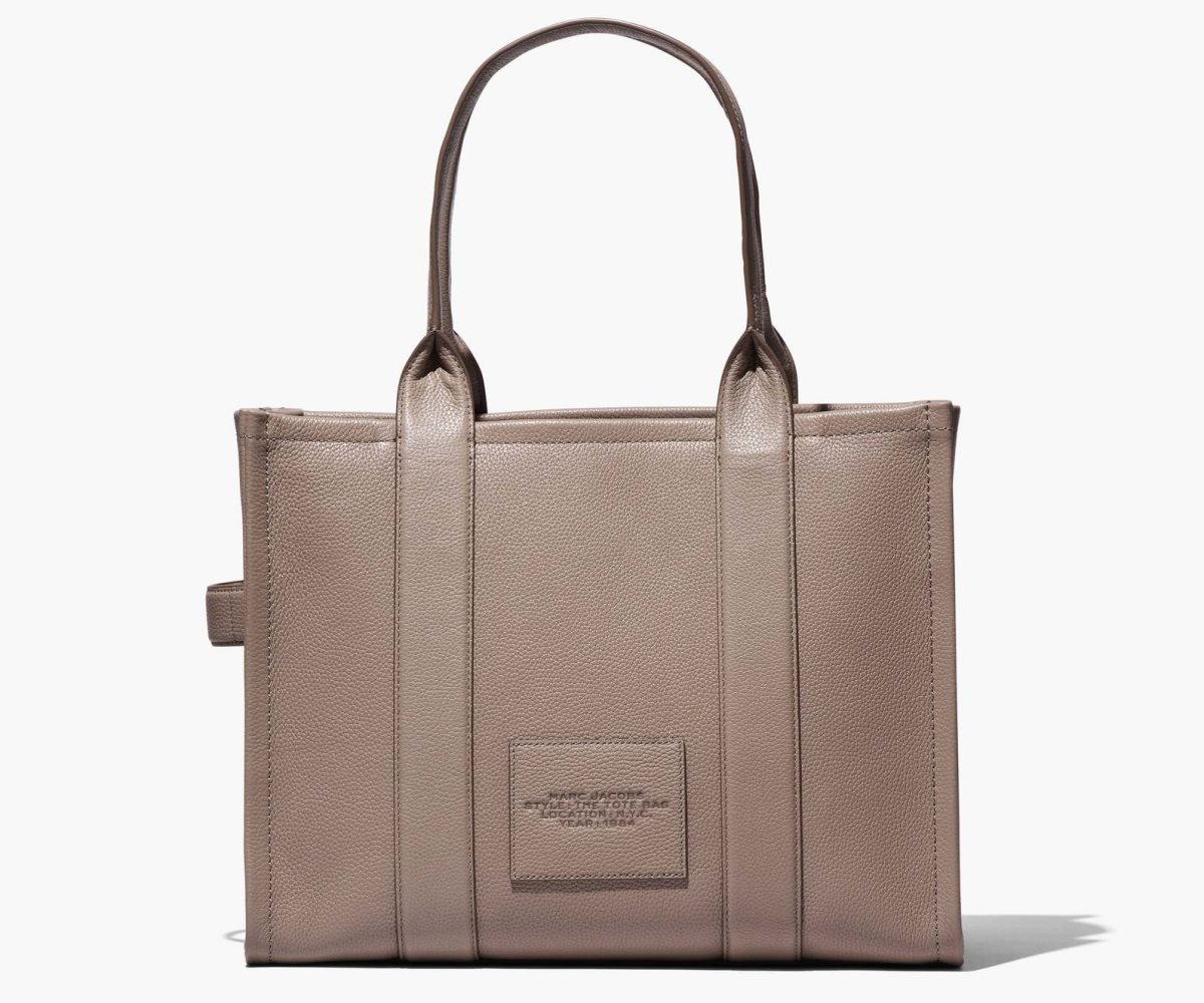 Marc Jacobs Leather Large Tote Bag Cement | UCY-390654