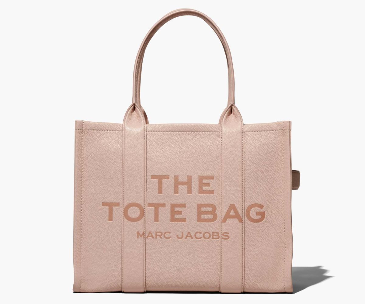 Marc Jacobs Leather Large Tote Bag Rose | MZF-794106