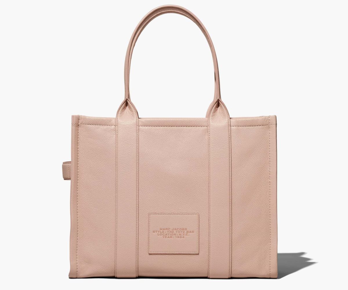 Marc Jacobs Leather Large Tote Bag Rose | MZF-794106