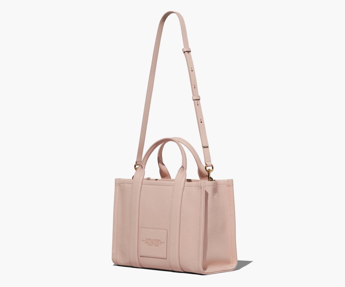 Marc Jacobs Leather Medium Tote Bag Rose | VMF-073856