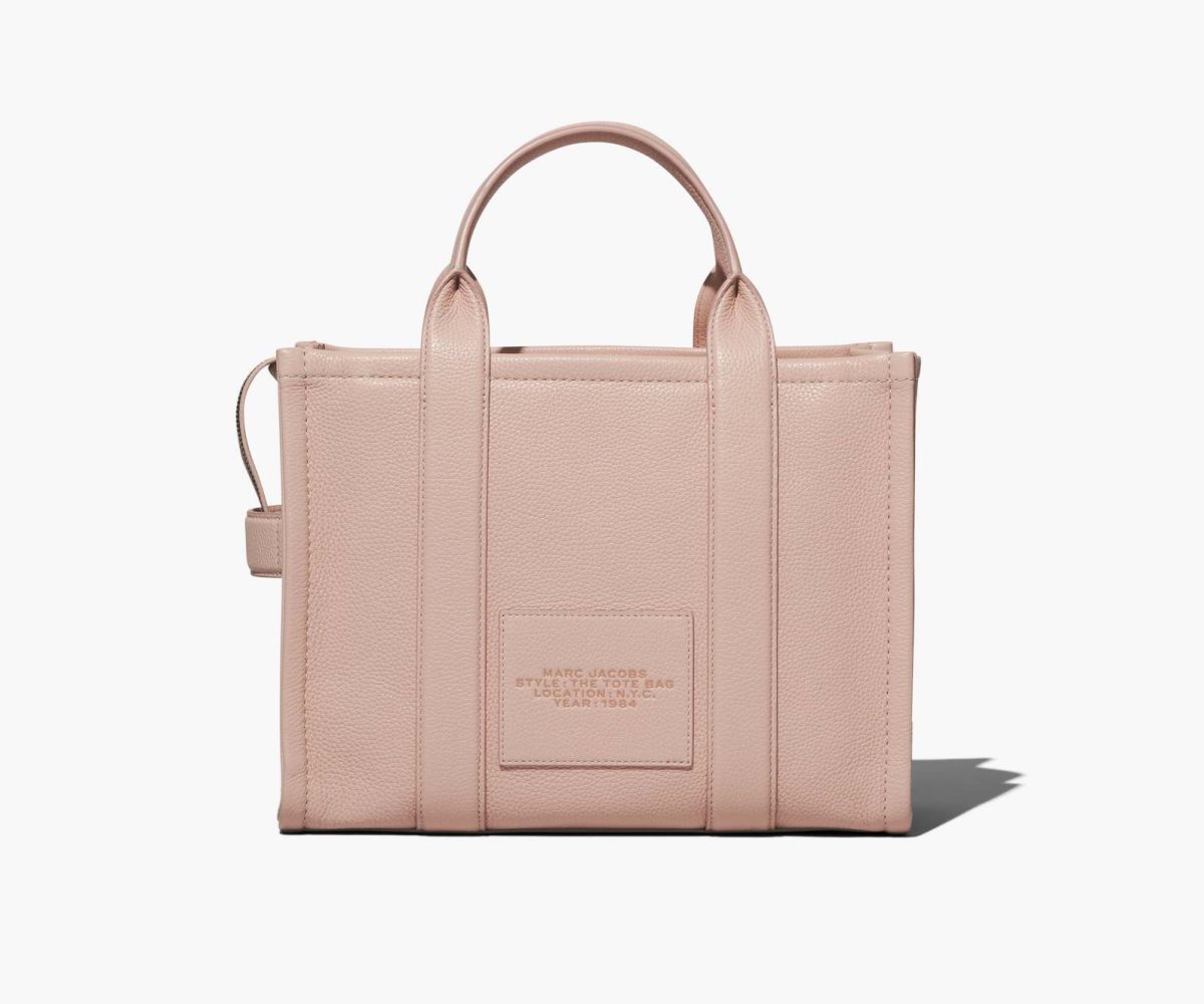 Marc Jacobs Leather Medium Tote Bag Rose | VMF-073856