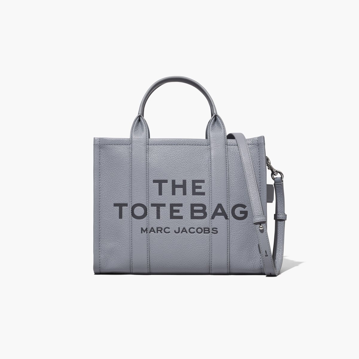 Marc Jacobs Leather Medium Tote Bag Wolf Grey | NLT-916580