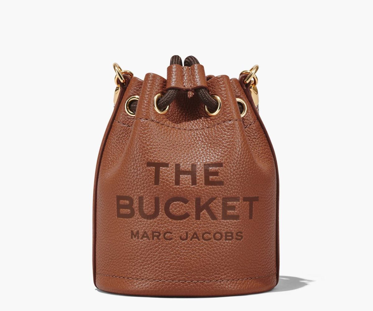 Marc Jacobs Leather Micro Bucket Bag Argan Oil | BCU-623187