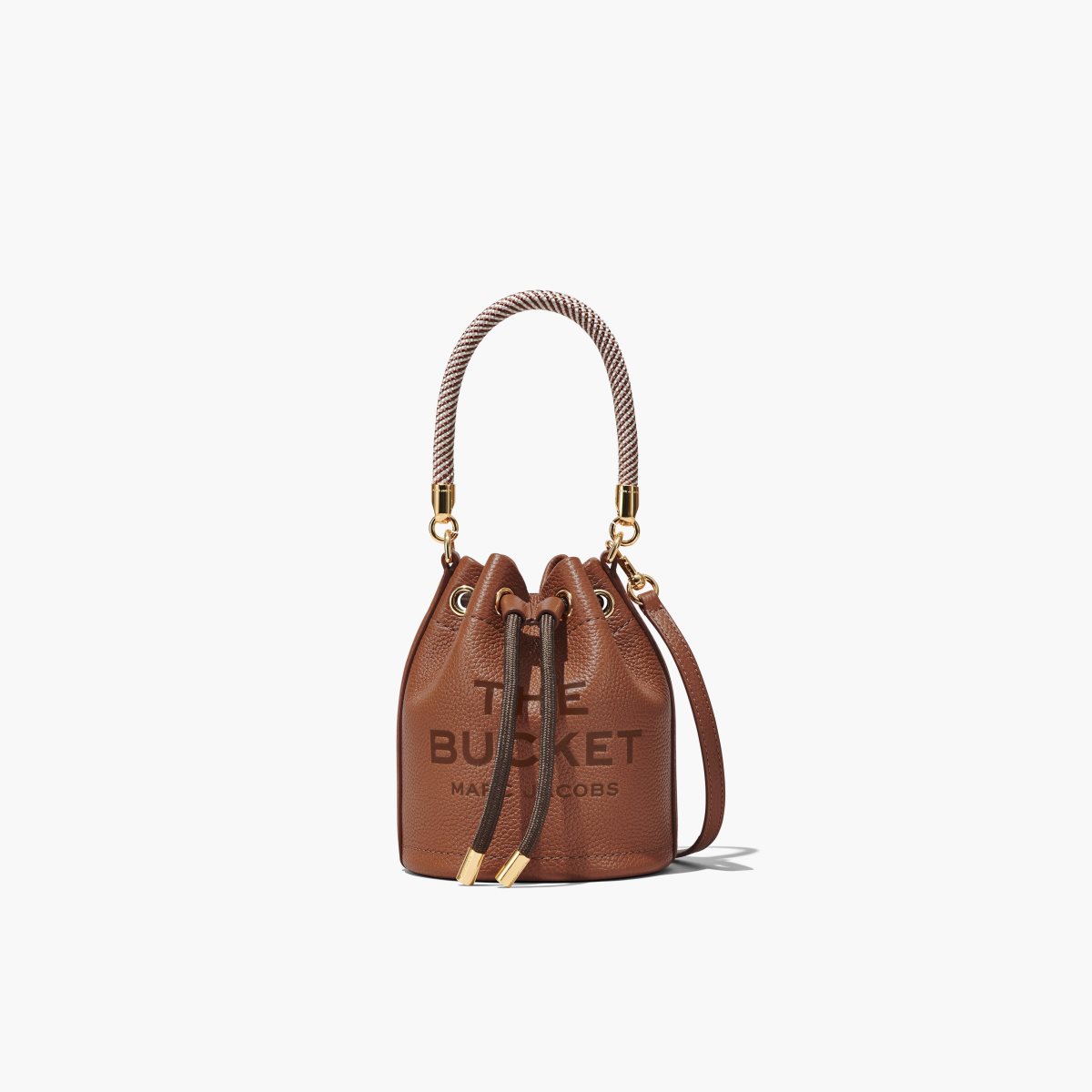 Marc Jacobs Leather Micro Bucket Bag Argan Oil | BCU-623187