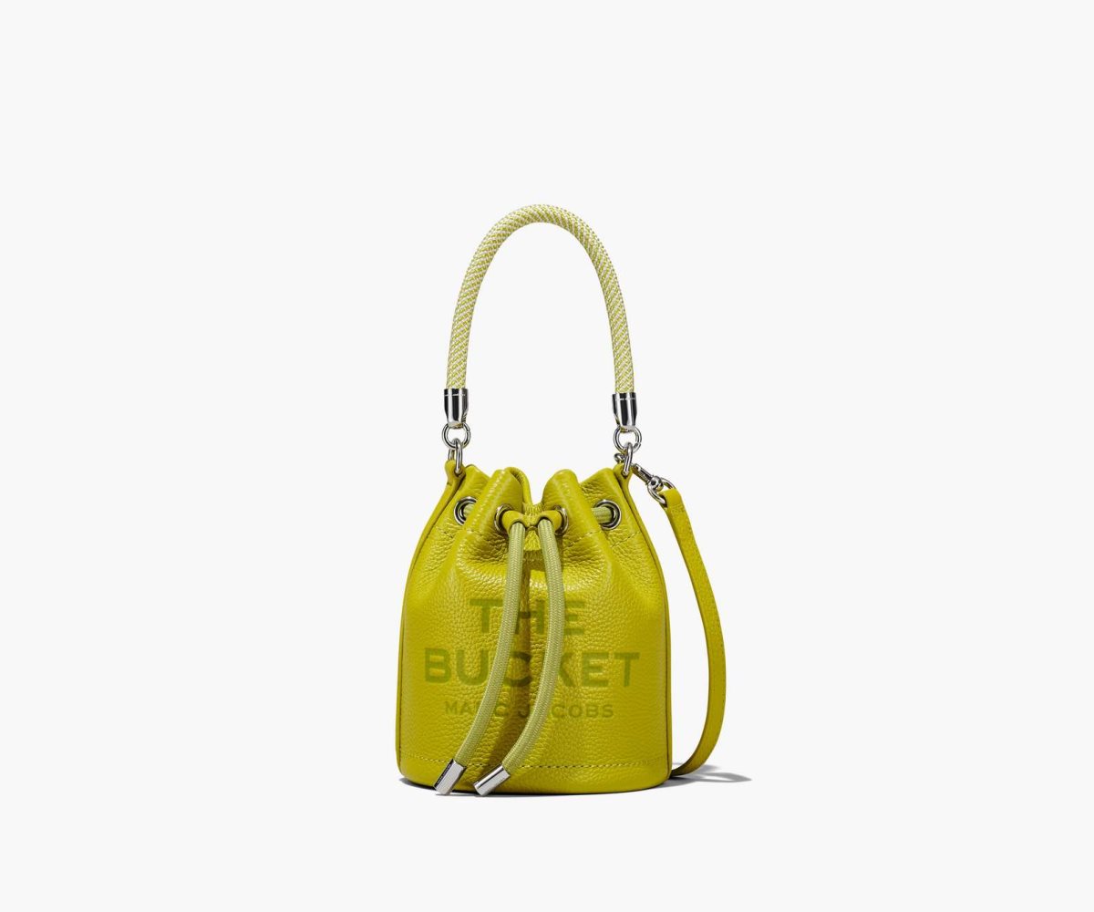 Marc Jacobs Leather Micro Bucket Bag Citronelle | LSM-879610