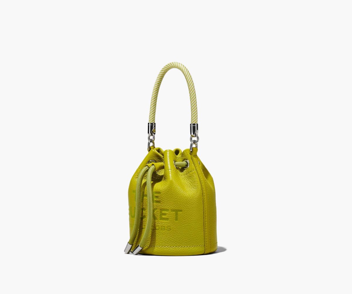 Marc Jacobs Leather Micro Bucket Bag Citronelle | LSM-879610