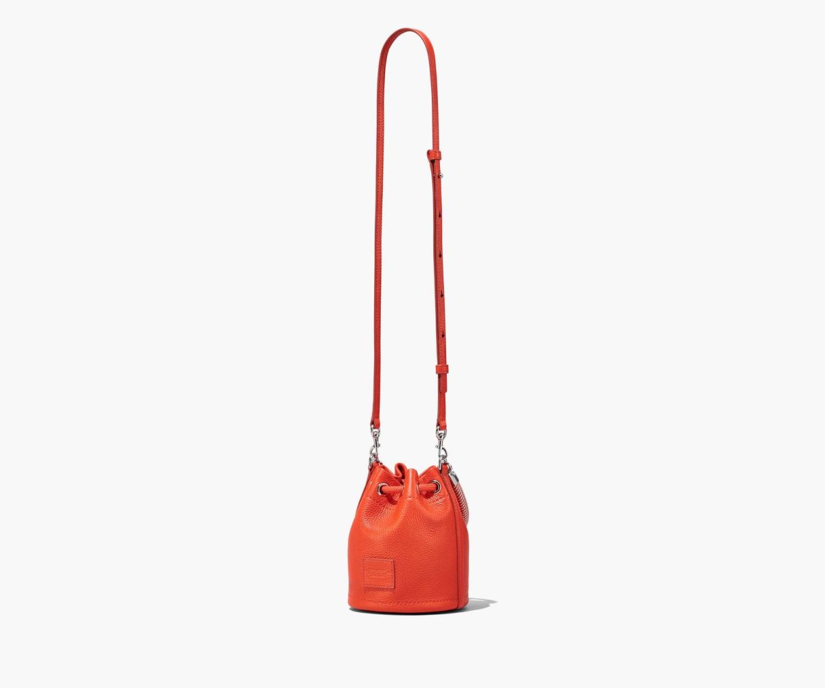 Marc Jacobs Leather Micro Bucket Bag Electric Orange | FAQ-658074