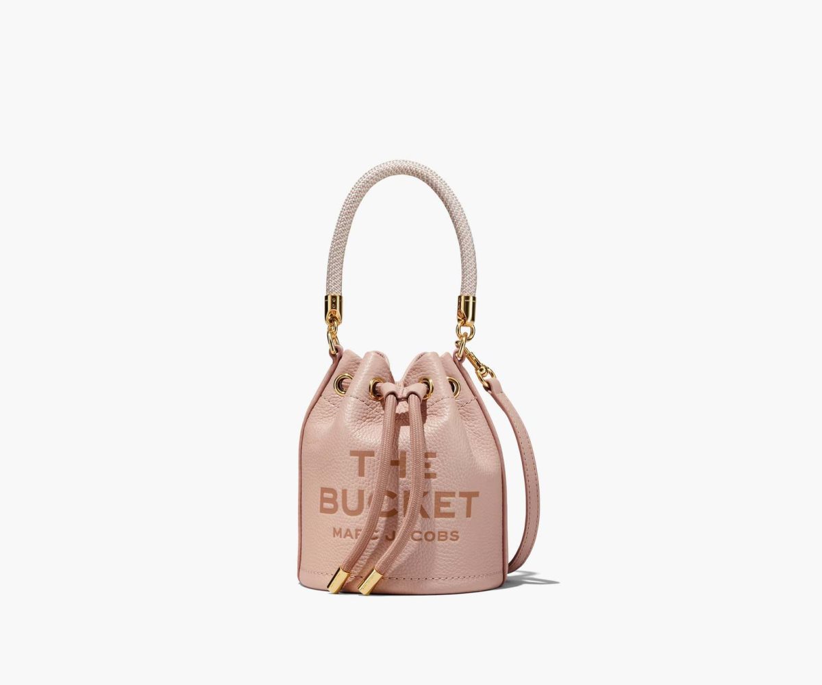 Marc Jacobs Leather Micro Bucket Bag Rose | WEM-509476