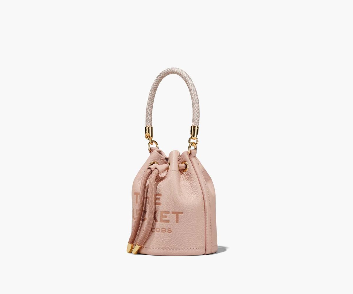 Marc Jacobs Leather Micro Bucket Bag Rose | WEM-509476