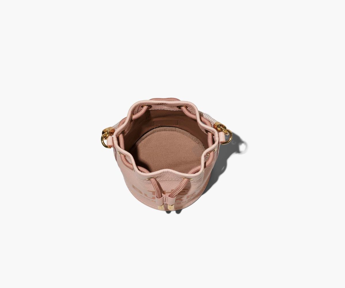 Marc Jacobs Leather Micro Bucket Bag Rose | WEM-509476