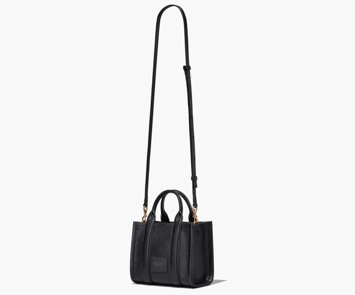 Marc Jacobs Leather Micro Tote Bag Black | KVA-891456