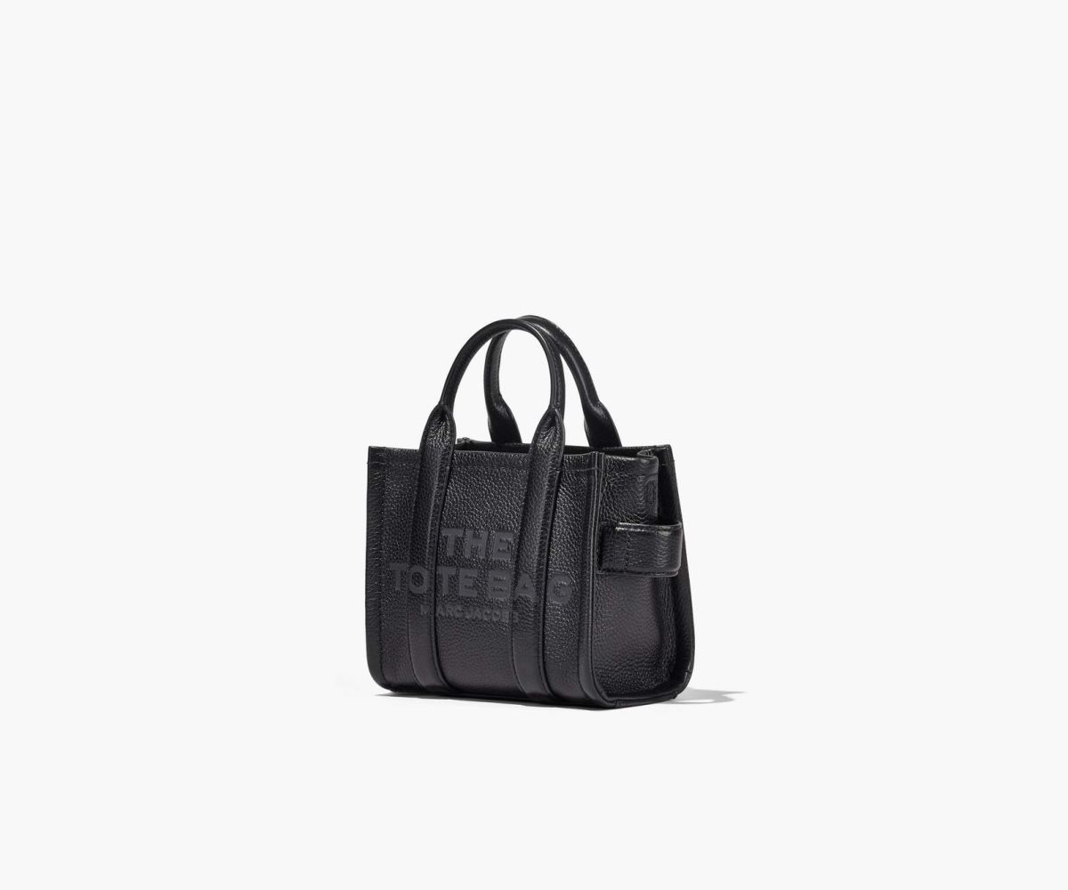 Marc Jacobs Leather Micro Tote Bag Black | KVA-891456