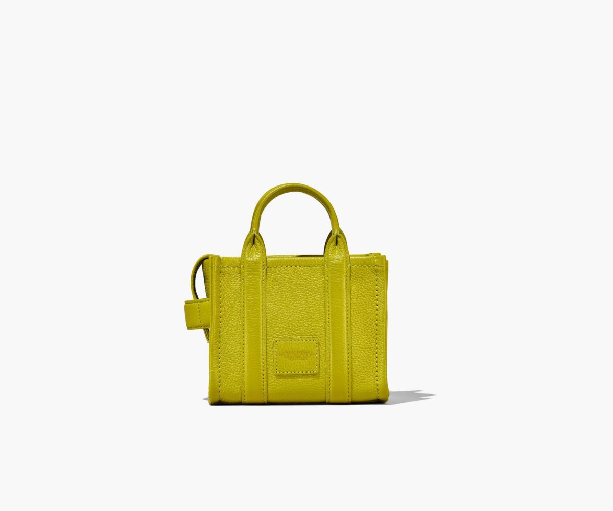 Marc Jacobs Leather Micro Tote Bag Citronelle | YTI-183904