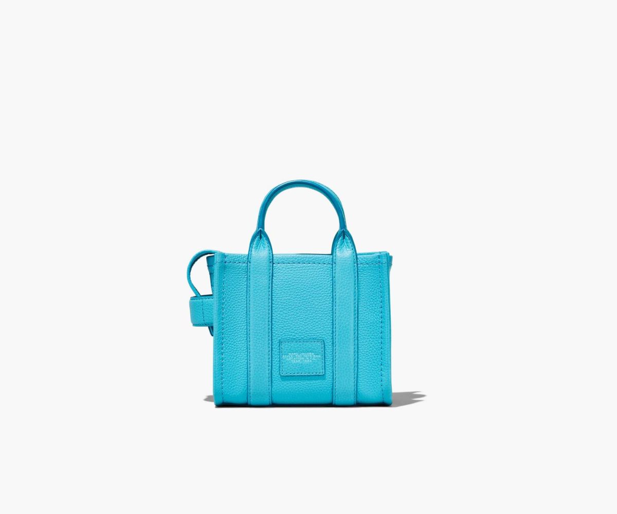 Marc Jacobs Leather Micro Tote Bag Pool | ICB-237409